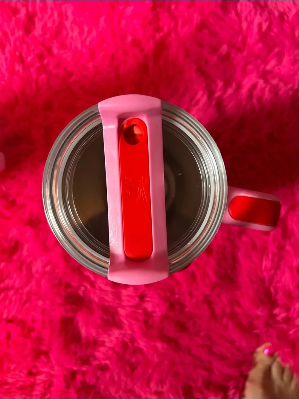 Stanley Pink Heart Travel Mug with attachable Pocket